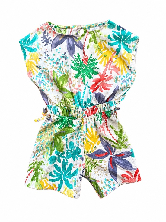 Zara Other - Zara Tropical Floral Short Multicolor Romper